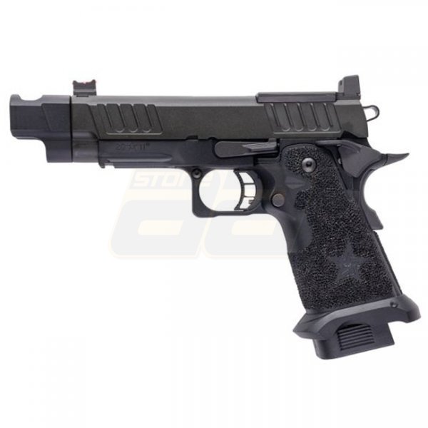Army Armament Staccato C2 Comp SOC Gas Blow Back Pistol Stippling Grip - Black