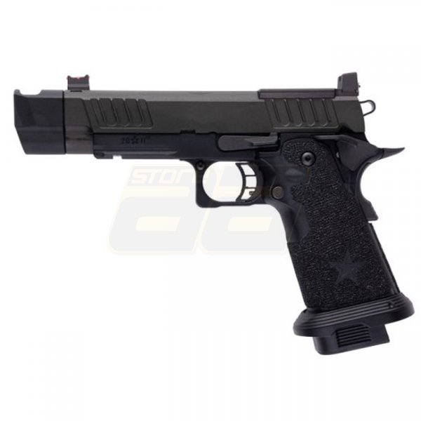 Army Armament Staccato P Comp SOC Gas Blow Back Pistol Stippling Grip - Black