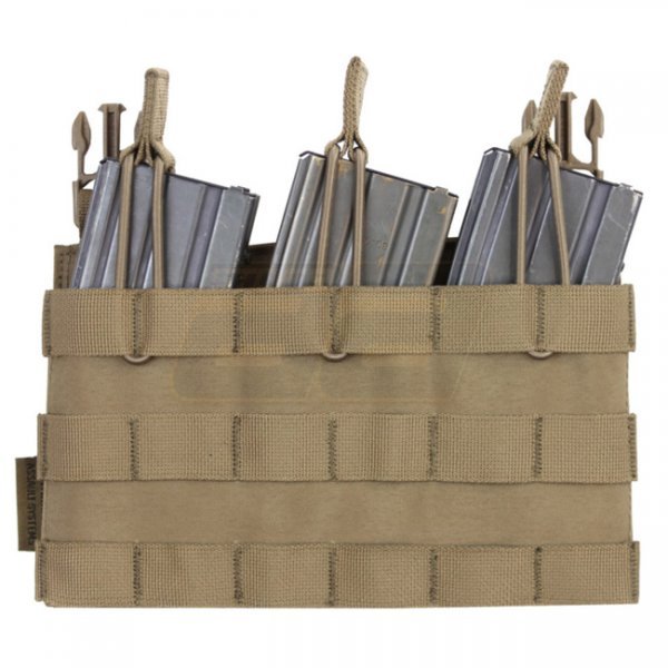 Warrior Detachable Triple MOLLE Open Pouch - Coyote