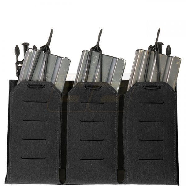 Warrior Laser Cut Triple Bungee 5.56 Magazine Pouch - Black