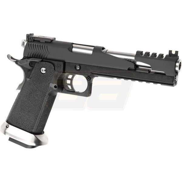 WE Hi-Capa 6 T-Rex Customs Titanium Barrel Gas Blow Back Pistol - Black