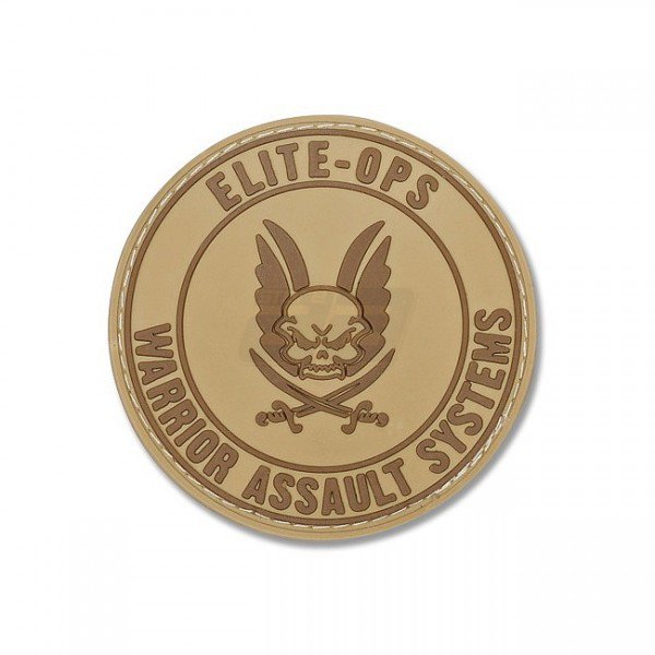Warrior Round Rubber Logo Shield - Tan