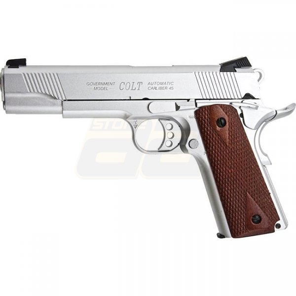 Army Armament R30 M1911A1 Government Competition Gas Blow Back Pistol - Silver