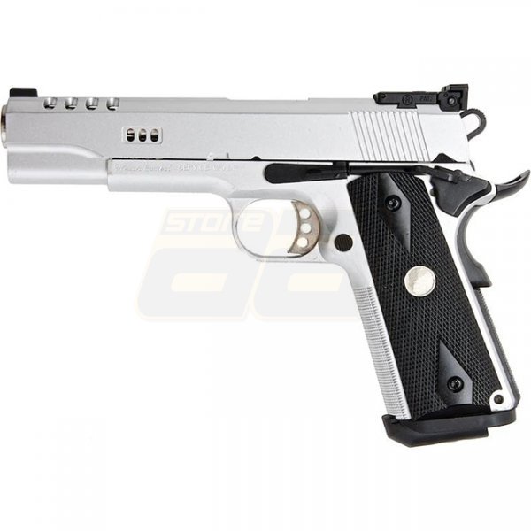 Army Armament R30 M1911A1 V12 Custom Gas Blow Back Pistol - Silver