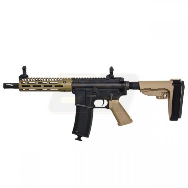 King Arms EMG Troy Industries SOCC M4 AEG 7.6 Inch RIS - Dark Earth