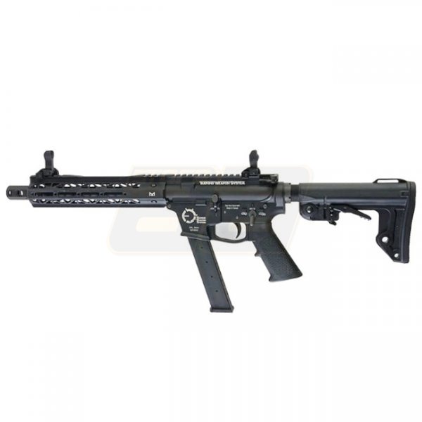 King Arms TWS 9mm Carbine Gas Blow Back Rifle - Black