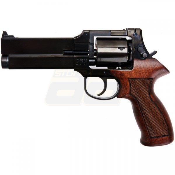 Marushin Mateba Gas Revolver 5 Inch Heavyweight Wood Grip Version - Aged