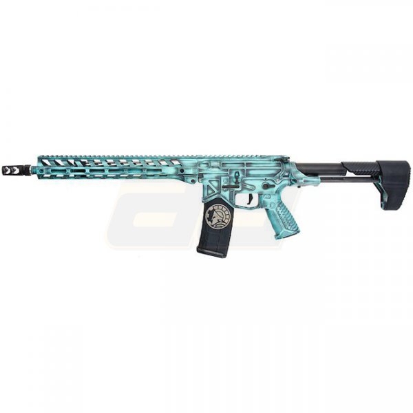 RWA Battle Arms Development 556-LW AEG Umi Edition Cerakote Robins Egg Blue Battleworn - Blue