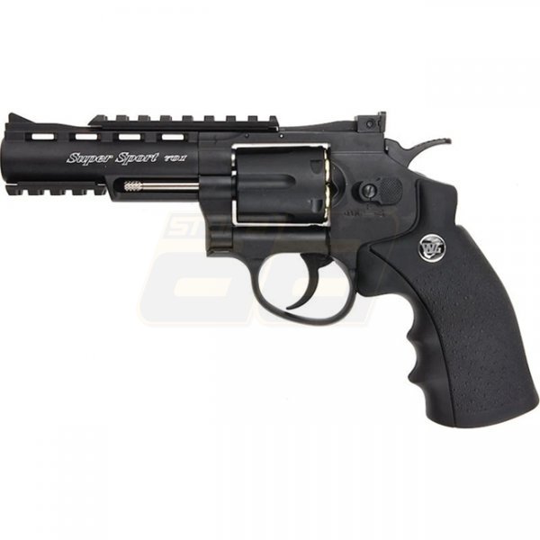 WinGun Revolver Co2 701 4 Inch Black Grip 6mm Version - Black