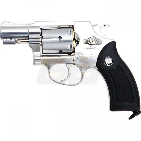 WinGun Revolver Co2 733 2 Inch Black Grip 6mm Version - Silver