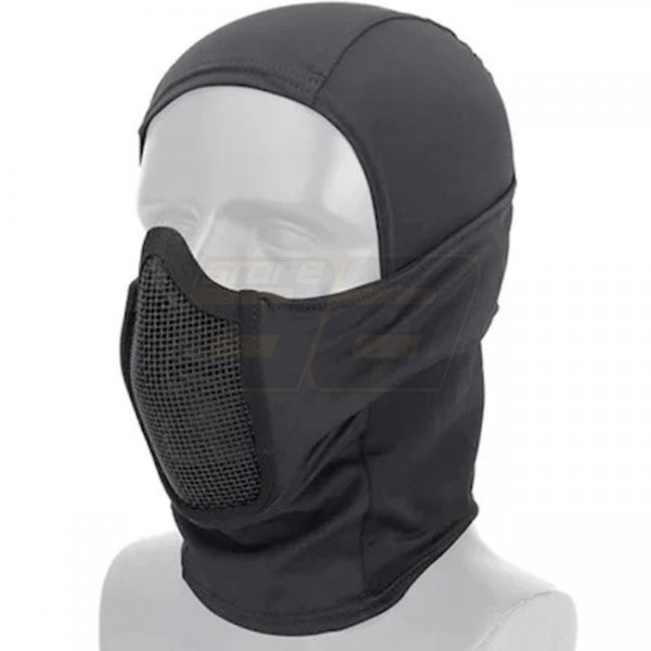 WoSport Balaclava Quick Dry & Protective Steel Mesh Face Mask - Black