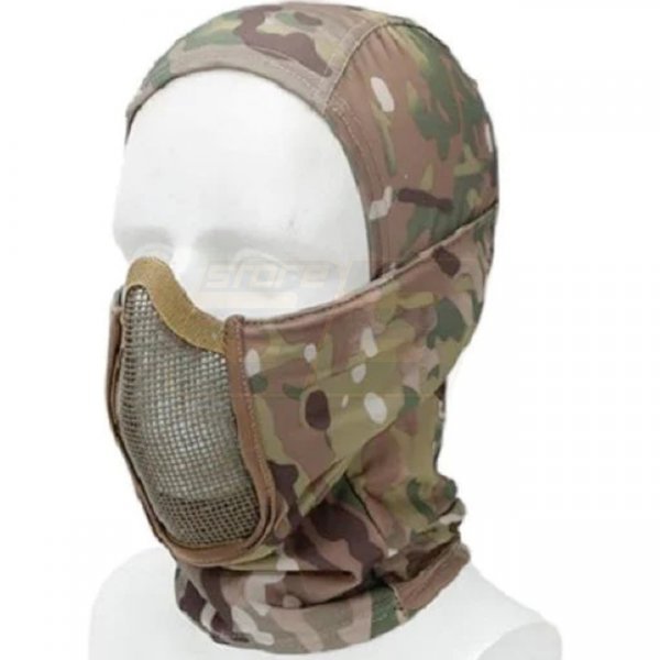 WoSport Balaclava Quick Dry & Protective Steel Mesh Face Mask - Multicam