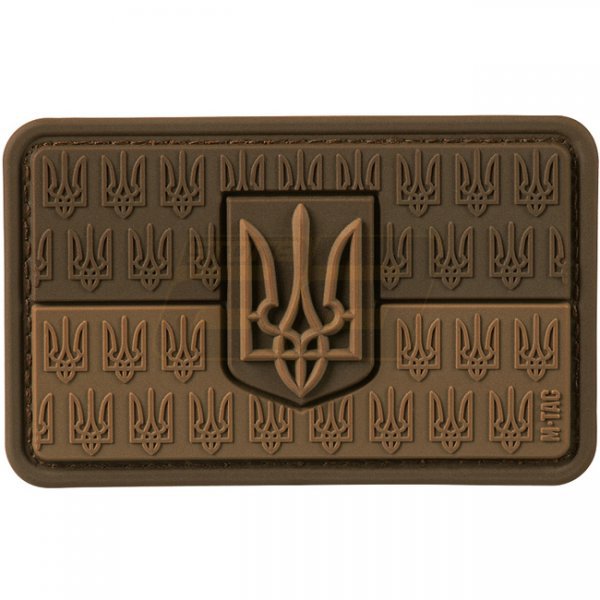 M-Tac Flag of Ukraine & Coat of Arms Rubber Patch - Coyote
