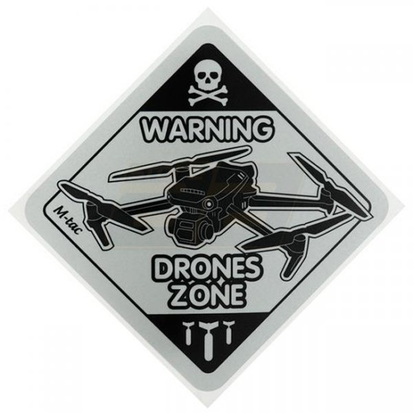 M-Tac Sticker Drones Zone Reflective Large - Black
