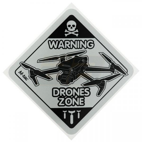 M-Tac Sticker Drones Zone Reflective Small - Black