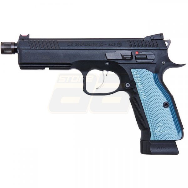 KJ Works CZ Shadow 2 Co2 Blow Back Pistol Silenced - Blue