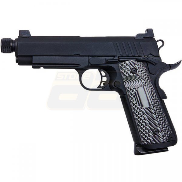 SRC Silent Hawk 1911 Co2 Blow Back Pistol Threaded Barrel - Black