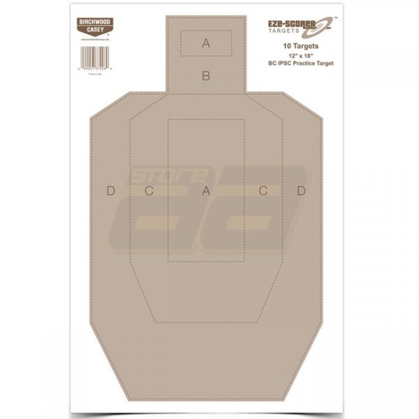 Birchwood Casey Eze-Scorer 12 x 18 BC IPSC Practice Target 10 Pack