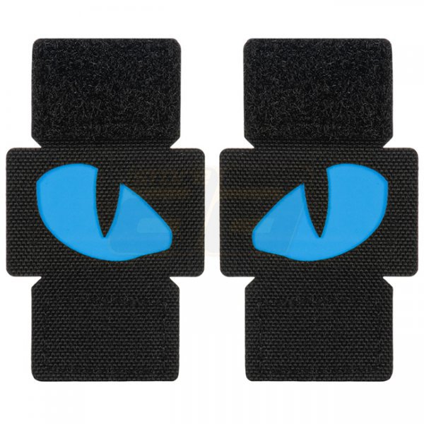 M-Tac Blue Tiger Eyes Laser Cut Patch - Black