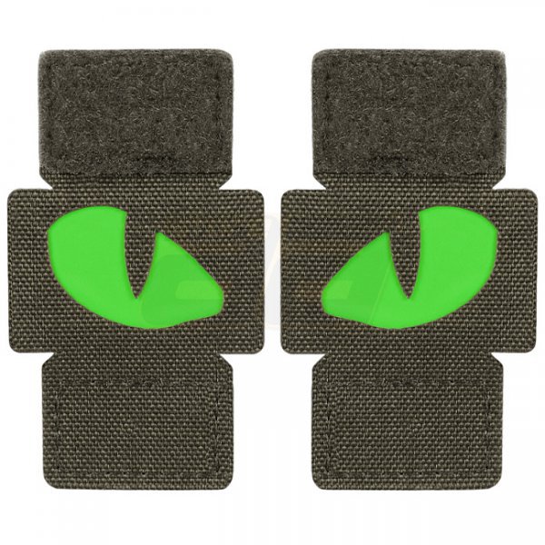 M-Tac Green Tiger Eyes Laser Cut Patch - Ranger Green