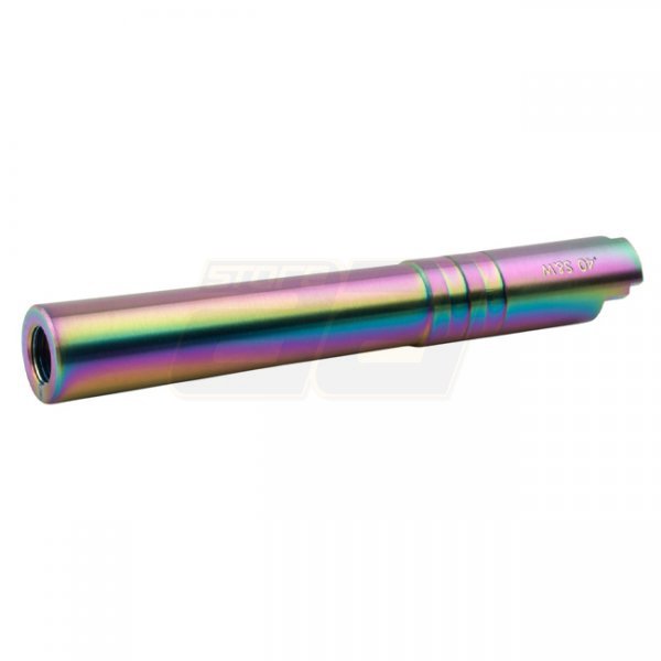 CowCow Marui Hi-Capa 5.1 GBB OB1 SS Threaded Outer Barrel .40 Marking - Rainbow