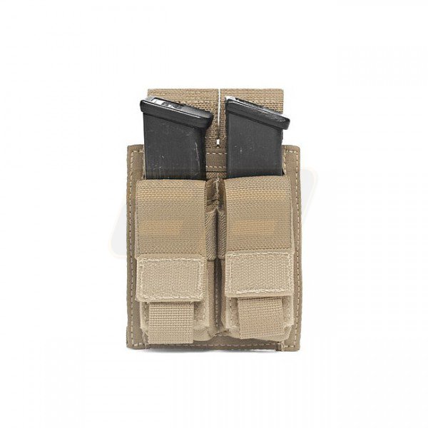 Warrior Double 9mm Pistol Magazine Pouch - Coyote