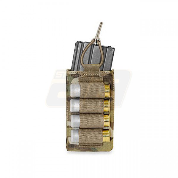 Warrior Single M4 & Shotgun Strip Open Magazine Pouch - Multicam