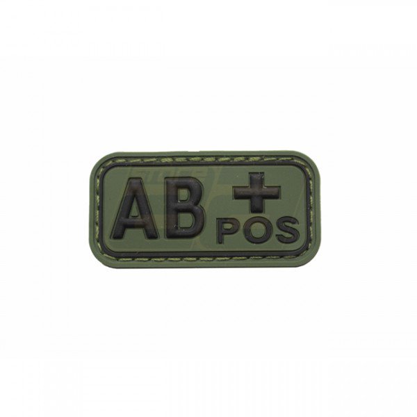 Pitchfork Blood Type AB POS Patch - Olive