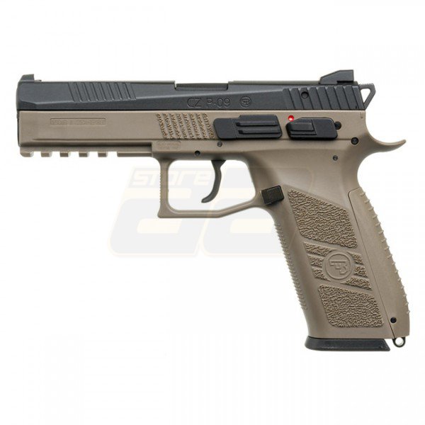 KJ Works CZ P-09 Co2 Blowback Pistol - Tan