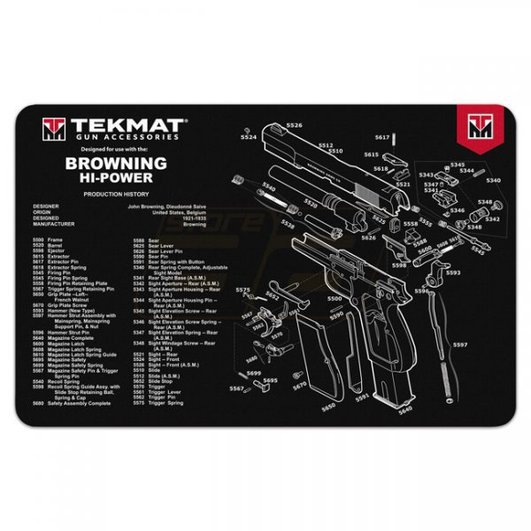 TekMat Cleaning & Repair Mat - Browning Hi Power