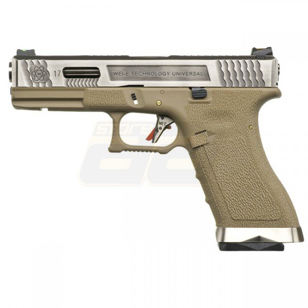 WE G17 T8 Gas Blow Back Pistol - Tan