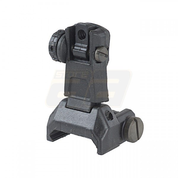 Ares Reinforced Nylon Fiber Flip-up Rear Sight - Black