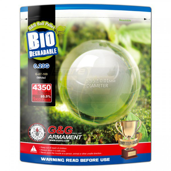 G&G 0.23g 4350 Bio BBs - White