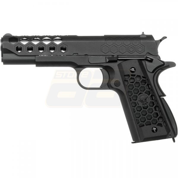 WE 1911 HEX Cut Gas Blow Back Pistol - Black