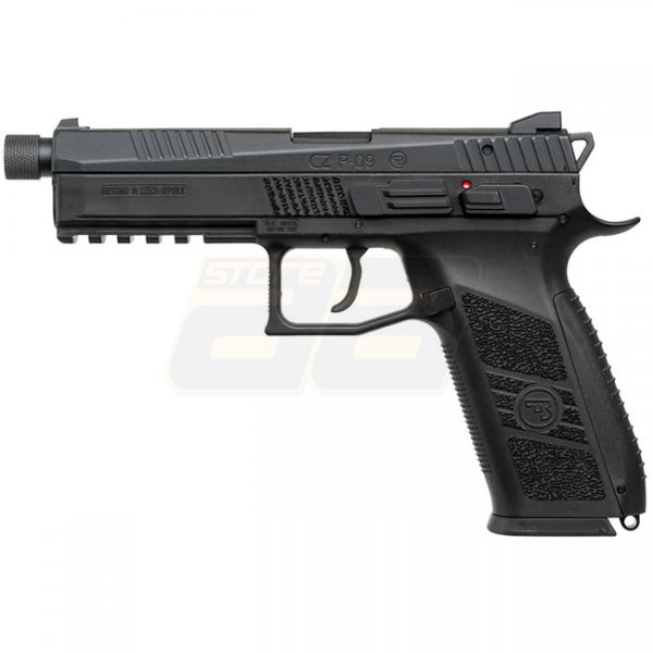 KJ Works CZ P-09 Silenced Co2 Blowback Pistol - Black