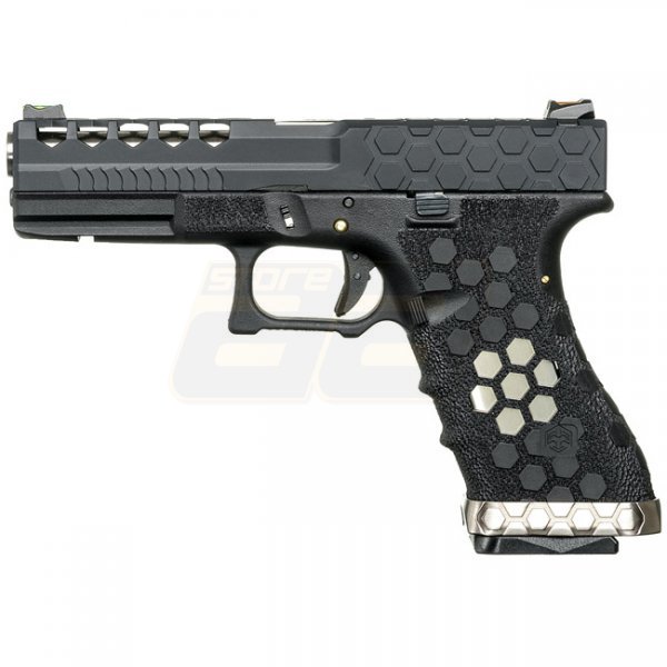 Armorer Works VX0101 HEX Cut Gas Blow Back Pistol - Black