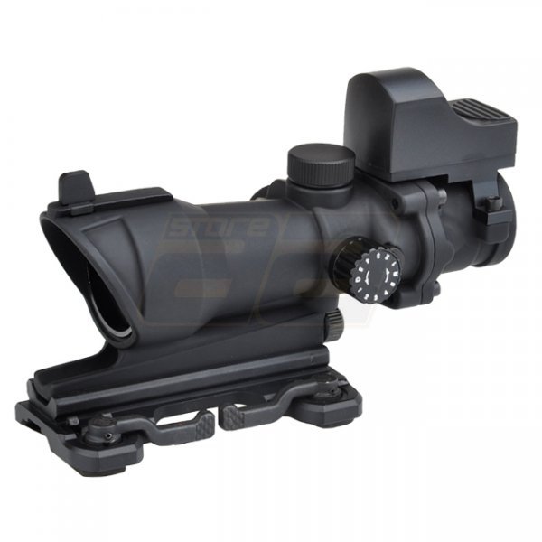 Aim-O ACOG 4x32 QD Mount Scope Red & Green Reticle & Mini Red Dot - Black