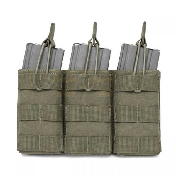 Warrior Triple M4 Open Magazine Pouch - Ranger Green