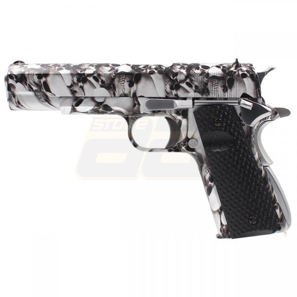 Armorer Works NE2101 1911 Gas Blow Back Pistol - Skulls