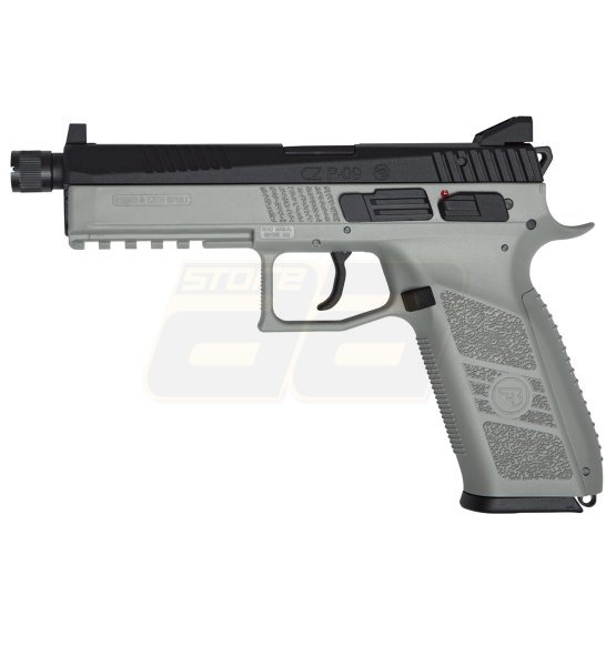 KJ Works CZ P-09 Silenced Co2 Blowback Pistol - Grey