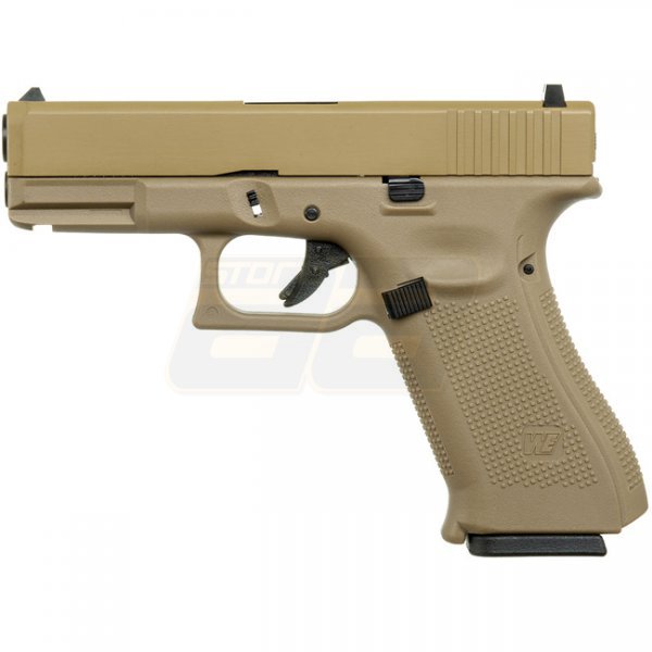 WE G19X Gas Blow Back Pistol - Tan