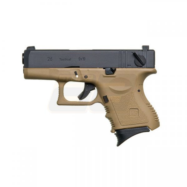 WE G26 Gas Blow Back Pistol - Tan