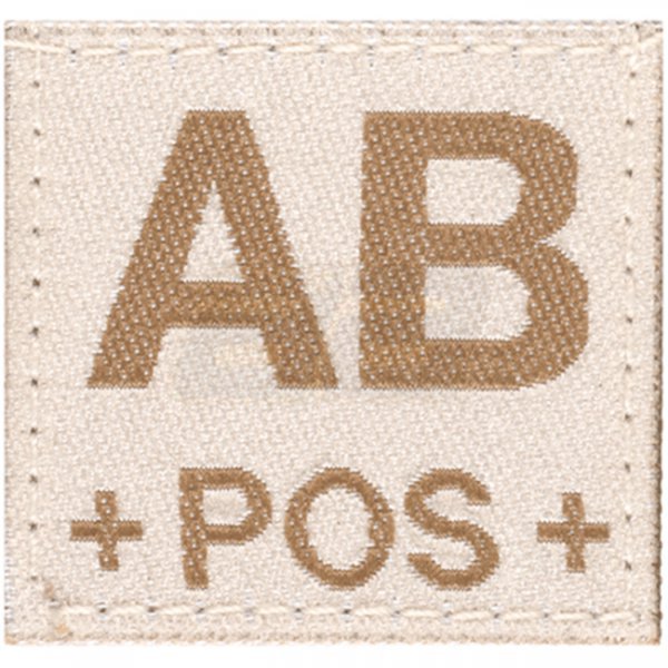 Clawgear AB Pos Bloodgroup Patch - Desert