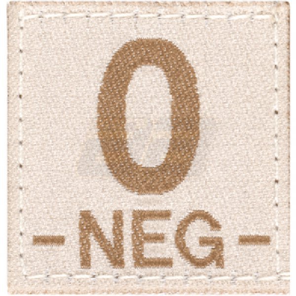 Clawgear 0 Neg Bloodgroup Patch - Desert