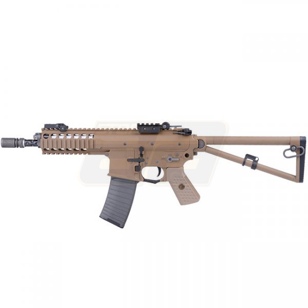 WE PDW 8 Inch Gas Blow Back Rifle - Tan