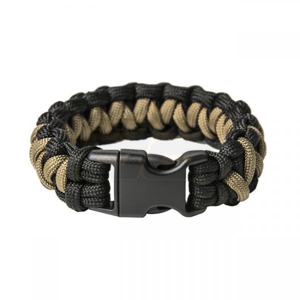 Pitchfork Paracord Bracelet Buckle - Black / Tan M