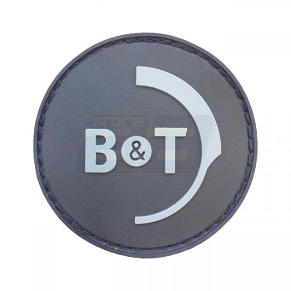 B&T Logo Rubber Patch - Black / Grey