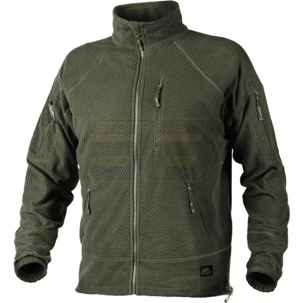 Helikon Alpha Tactical Grid Fleece Jacket - Olive - S