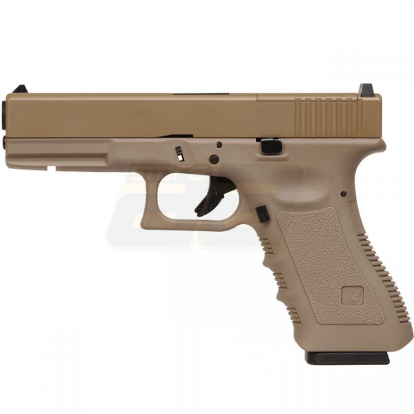 WE G17 MOS Gas Blow Back Pistol - Tan