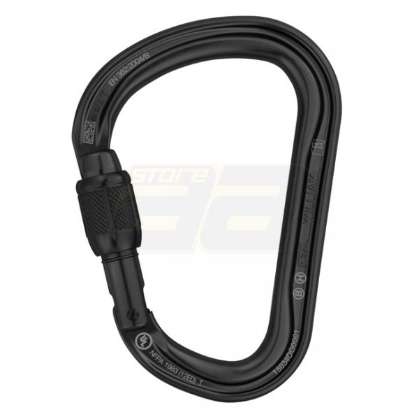 Petzl WILLIAM Screw-Lock Carabiner - Black